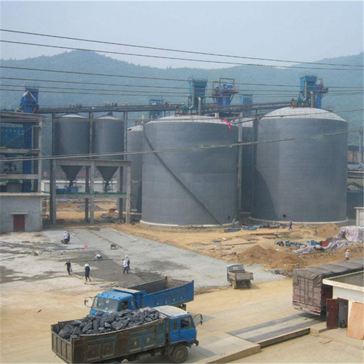 广元水泥钢板仓2座3000吨青岛项目进入施工